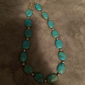 Silver and turquoise necklace